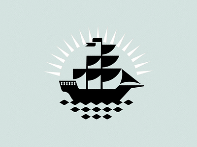 KNOCK Tarot | The Intrepid Explorer boat flag illustration sails ship tarot water waves