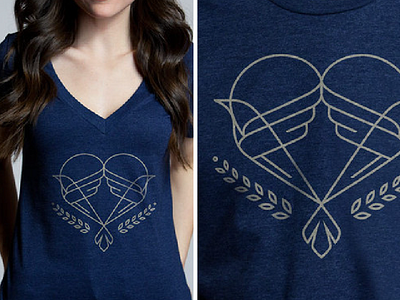 Doves Shirt apparel doves heart help ink laurel monoline navy olive branches shirt wings