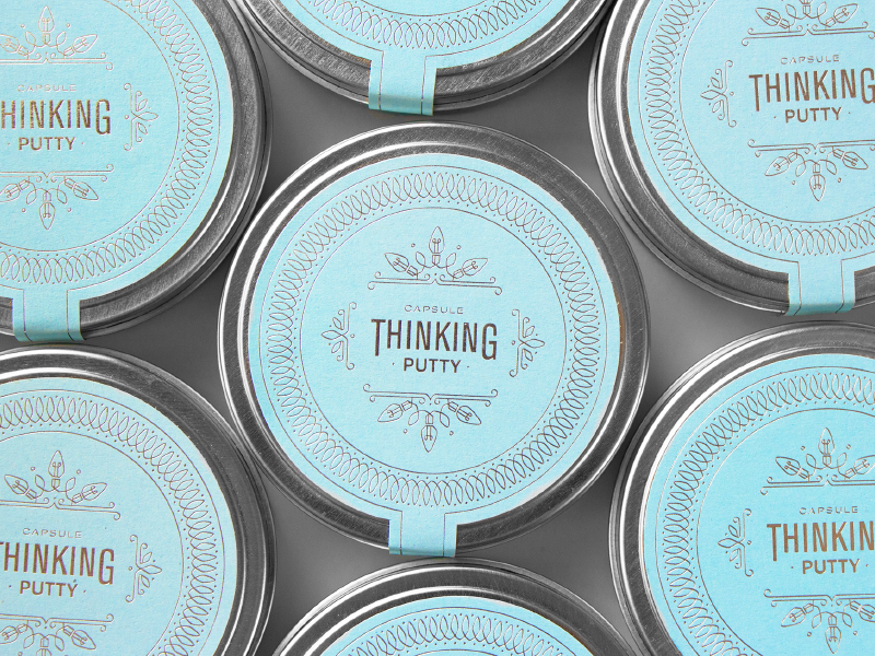 Capsule Holiday Putty holiday capsule line work package foil lights tin