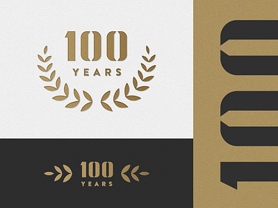 Centennial 100 black centennial custom gold laurels numerals years