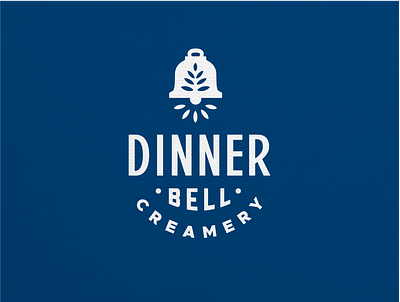 Dinner Bell Mark badge bell blue brand brand design branding creamery dinner identity logo logo design mark ring sandinavian