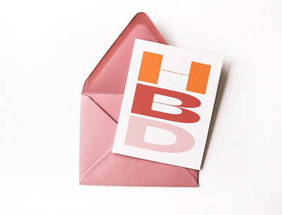 HBD Birthday Card beatrice birthday birthday card graphic design greeting card hbd typography