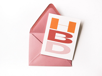 HBD Birthday Card beatrice birthday birthday card graphic design greeting card hbd typography