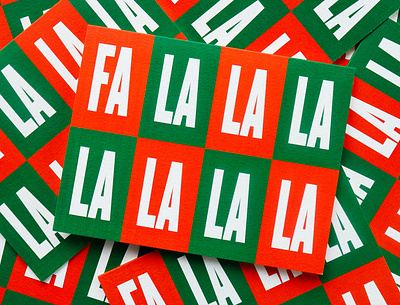 Fa La La Greeting Card christmas design greeting card holiday season illustration pattern stationery winter