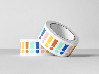Packaging Tape branding design exclamation illustration package design packaging pattern stationery tape typography
