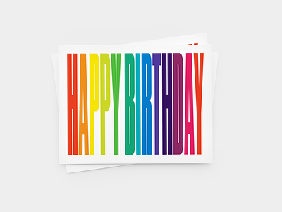 Happy Birthday Rainbow Card birthday birthday card greeting card happy hbd stationery typography