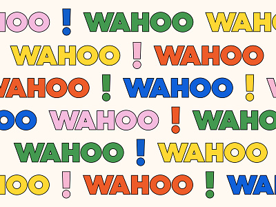 WAHOO! excitment happy illustration pattern typography wahoo yas yay