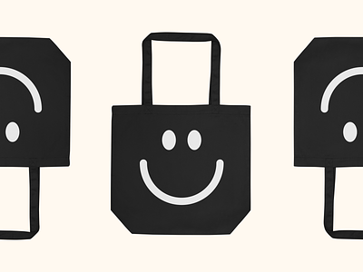 Happy Tote Bag bag emotion happy happy face illustration merch purse smile smiley face swag tote tote bag