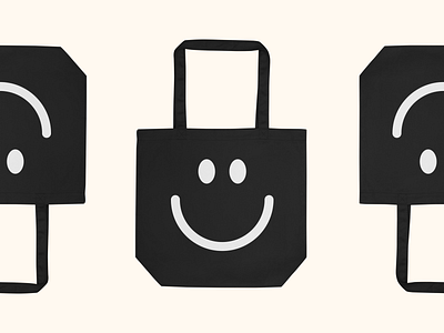 Happy Tote Bag bag emotion happy happy face illustration merch purse smile smiley face swag tote tote bag