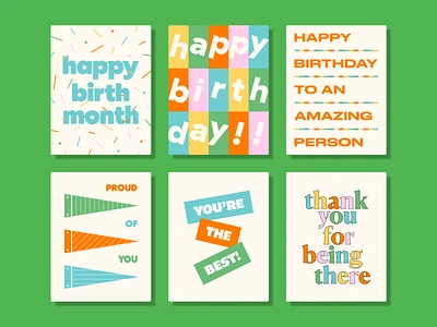 Latest greeting card drop! best birthday card congrats greeting card illustration pattern proud stationery thank you thanks