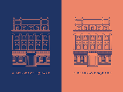 TBT: 6 Belgrave Square Illustration architecture branding building england illustration landscape logo london uk