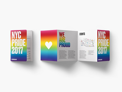 NY Pride Week Brochure city flag gay gradient lgbtq new ny pattern pride proud rainbow york