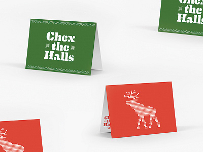 TBT: Chex the Halls Greeting Cards chex mix christmas general mills greeting card holiday holiday card logo mcann moose pixels sweater