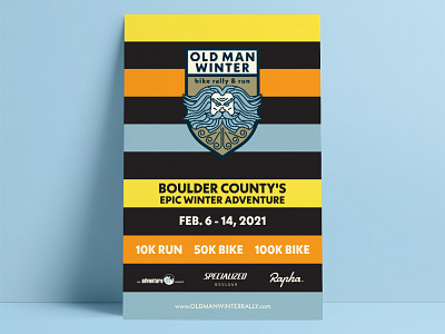 2021 Old Man Winter Bike Rally Poster branding design event poster events graphic design logo packaging design poster poster design