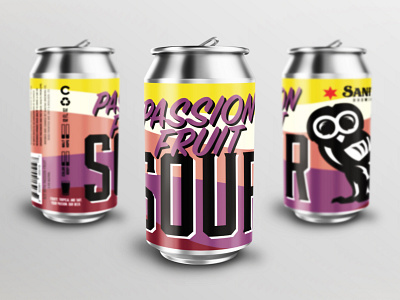 Sanitas Brewing Company Passion Fruit Sour beer branding brewery can design graphic design packaging design