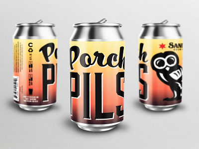 Sanitas Brewing Co. Porch Pils beer branding brewery can design graphic design packaging design