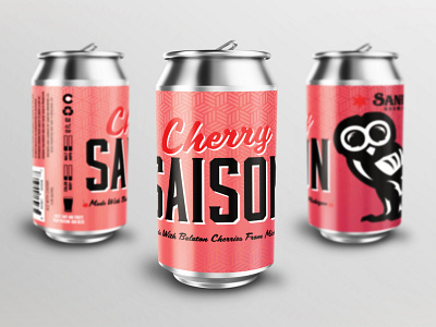 Sanitas Brewing Co. Cherry Saison beer branding brewery can design graphic design packaging design