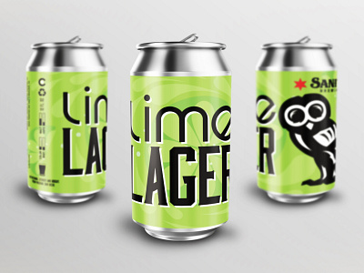 Sanitas Brewing Co. Lime Lager beer branding brewery can design graphic design packaging design