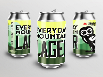 Sanitas Brewing Co. Everyday Mountain Lager beer branding brewery can design graphic design packaging design