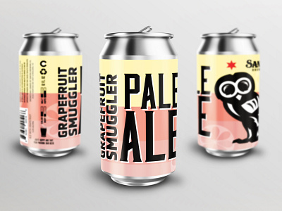 Sanitas Brewing CO. Grapefruit Smuggle Pale Ale beer branding brewery can design graphic design packaging design