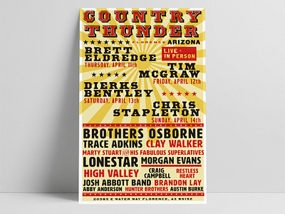 Letterpress Style Country Music Event Poster event poster events graphic design letterpress poster poster design typography