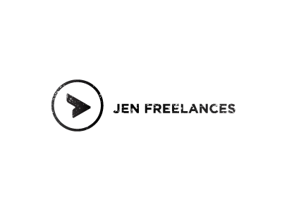 Icon Revamp: Full Text, B/W Badge Icon, Textured branding freelance icon identity jen freelances logo swift texture