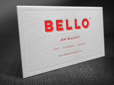 Business Card [Bello] bello brand identity business business card cheesecake food frozen food identity packaged goods pizza