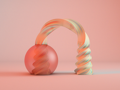 Warm shapes 3d 3d render 3d shapes c4d cinema 4d warm 3d warm cinema 4d