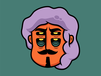 Mr Moustache characterdesign dailydesign design hellodribbble illustration logo vector vector illustration