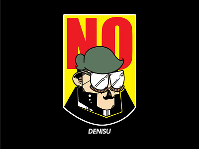Say No barber black dailydesign design freedom hellodribbble illustration moustache tshirt tshirtdesign typography vector yellow