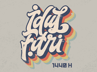Idul Fitri 1440H calligraphy dailydesign design handlettering hellodribbble illustration tshirtdesign vector