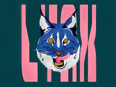 Lynx animal design digital art digitalpainting hellodribbble illustration lynx practice tshirtdesign