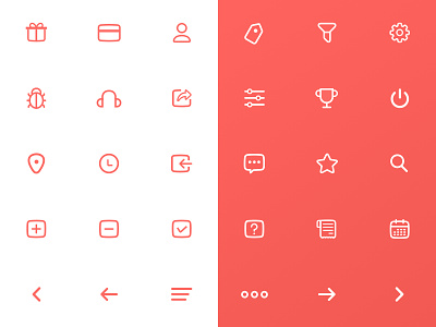 Icon set for loyalty app flaticons iconography icons iconset lineicon sketchapp