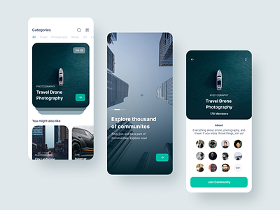 Community Mobile App app design ui ux web website