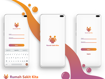 Rumah Sakit Kita app design design app gradient color login page