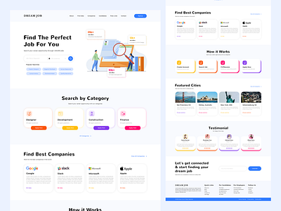 Job Finder Landing Page Design