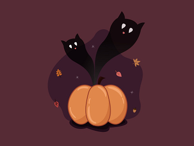Hello October! adobe illustrator autumn design digitalillustration graphicdesign illustration october pumpkin spooky vector