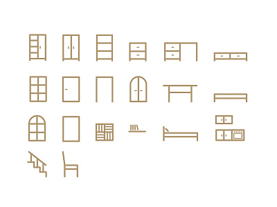 Carpentry business icon set adobe illustrator branding carpentry icon line art minimal vector