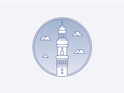 Fire Tower, Sopron adobe illustrator icon minimal vector