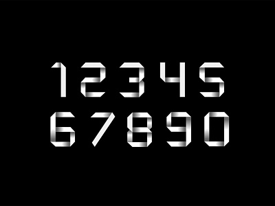 Origam display font: numbers font numbers typogaphy
