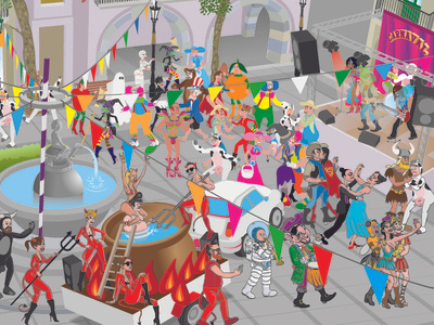 Carnaval carnaval cartoon illustration drawing illustration