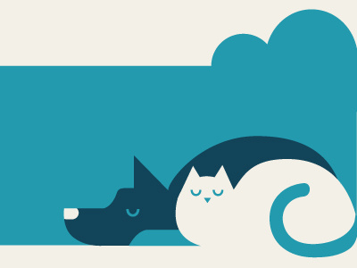 Pets animals cats dogs illustration pets vector