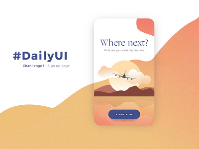 DailyUi #1 app dailyui dailyui 001 illustration login login form signup sketch ui ux