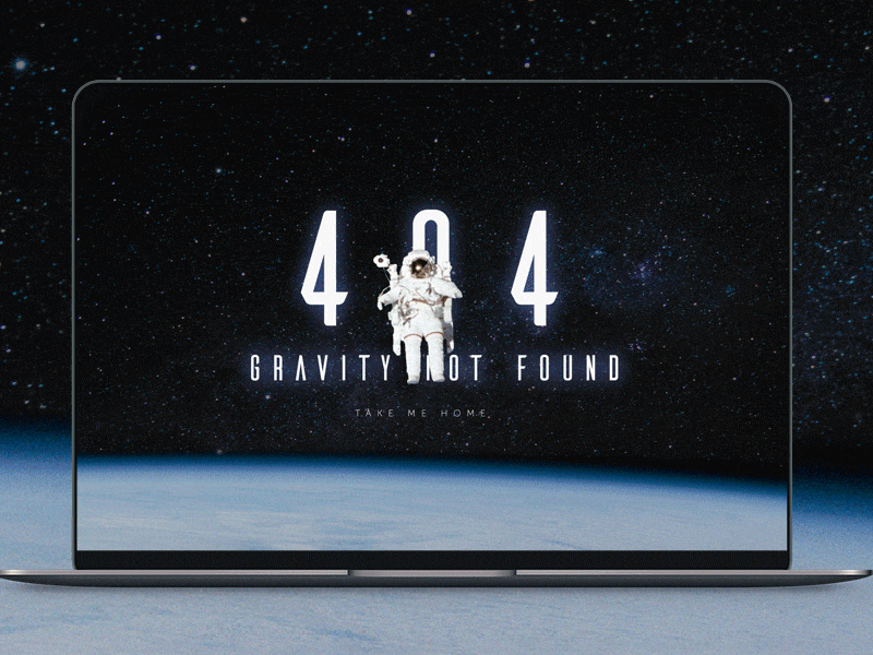 DailyUi#8 404 404 error animation astronaut dailyui dailyui008 page404