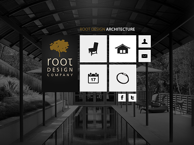 Root Design Company dark layout website