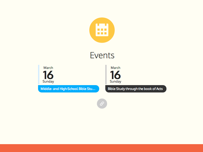Event Section events layout ui website