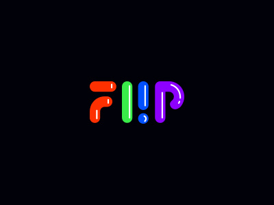 Flip colorful colorful logo flip logo typo logo