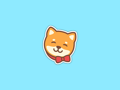 Kiwi The Shiba Inu dog illustration shiba inu sticker design vector