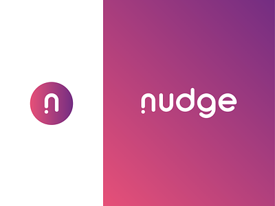 Nudge adobe illustrator app branding challenge design gradient icon identity logo logo challenge logo design messaging startup vector