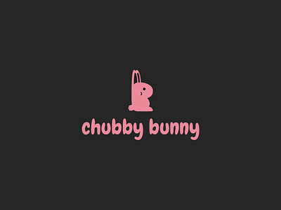 Chubby Bunny (alt.) adobe illustrator branding bunny challenge chubby cute design flat icon identity logo logo challenge logo design pink rabbit simple toy vector